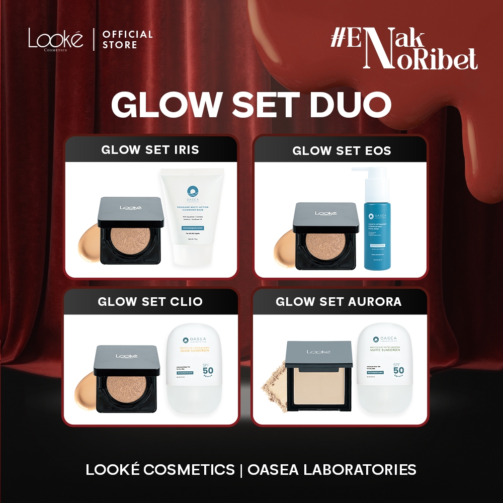 [Looke x Oasea] Glow Set Duo - Looke Holy Flawless BB Cushion Iris/Eos/Clio (13g ) NED x Oasea Clean