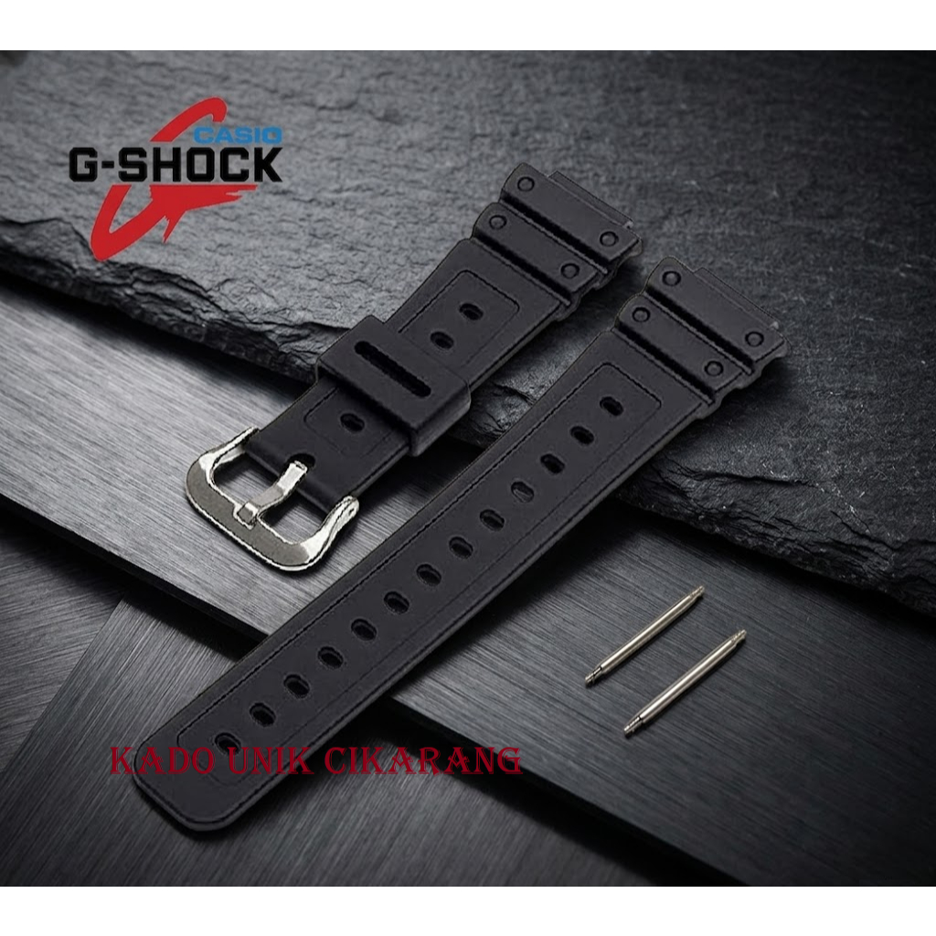 Tali Atau Strap Rubber Casio G-Shock 5600 G-5600 DW-5600 GW-M5610 GW-M5600 DW-5000SL Hitam Polos