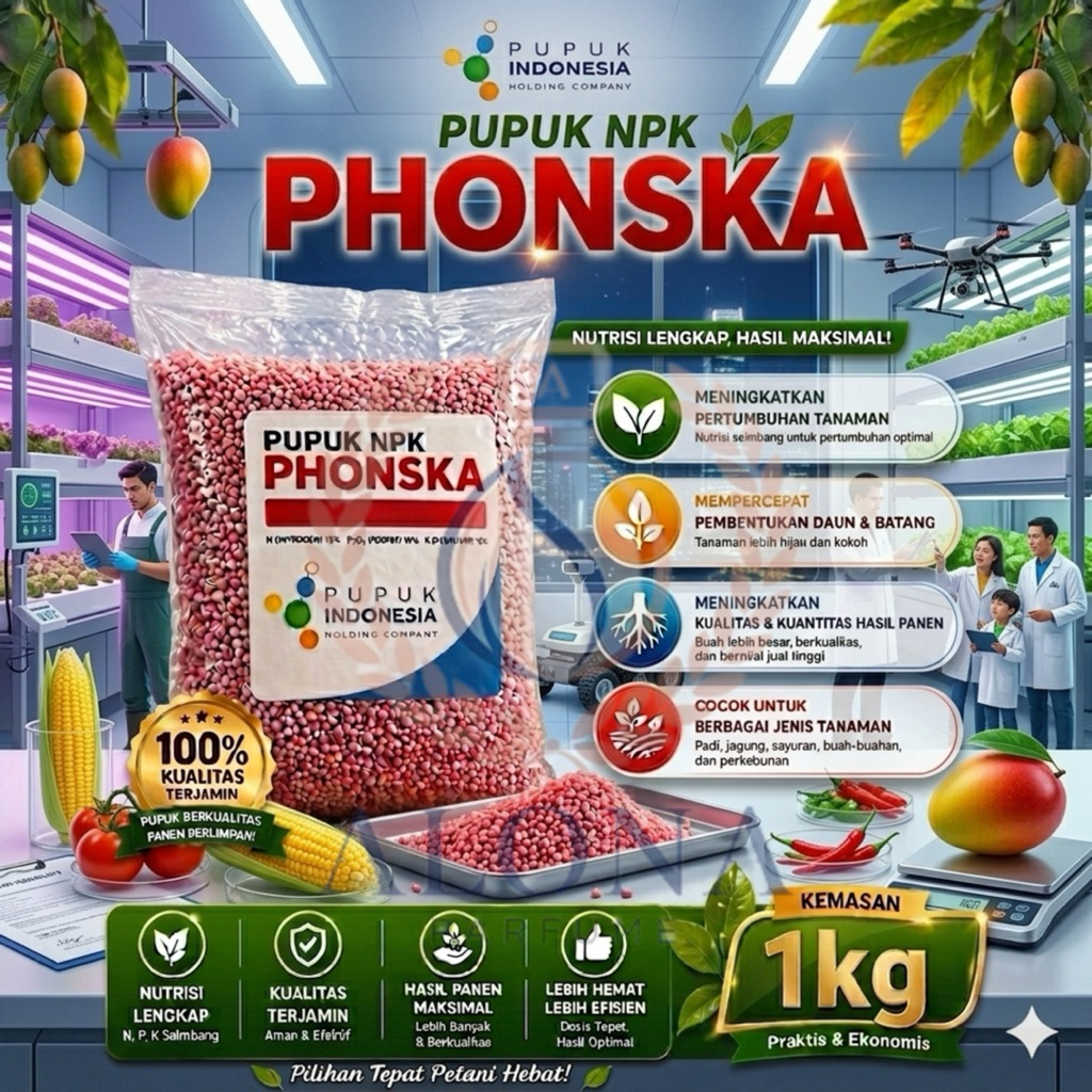 Pupuk PHONSKA Kemasan 1 Kg. Pupuk Phoska 1 Kg