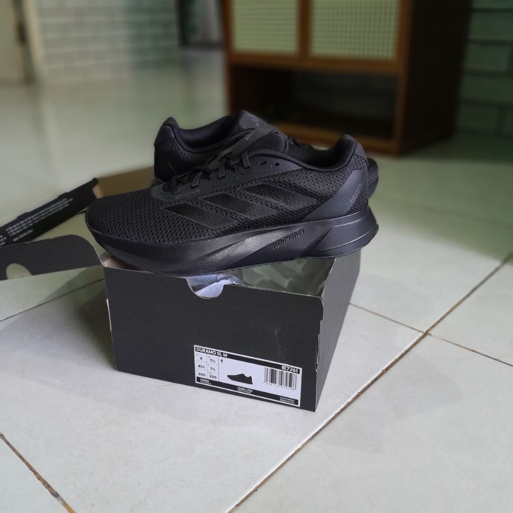 Sepatu Lari Adidas Duramo SL Black Pria Original