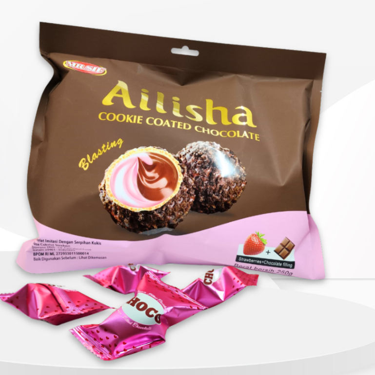 Coklat Ailisha 200gr / Ailisha Choco Ball / Coklat ailisha 200gr Original / alelal store