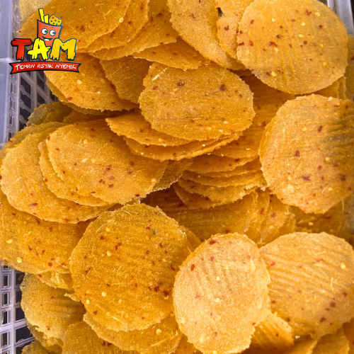 Opak Singkong Enye Mentah Pedas Balado (isi 40 pcs) Asli Bogor - Tam Snack