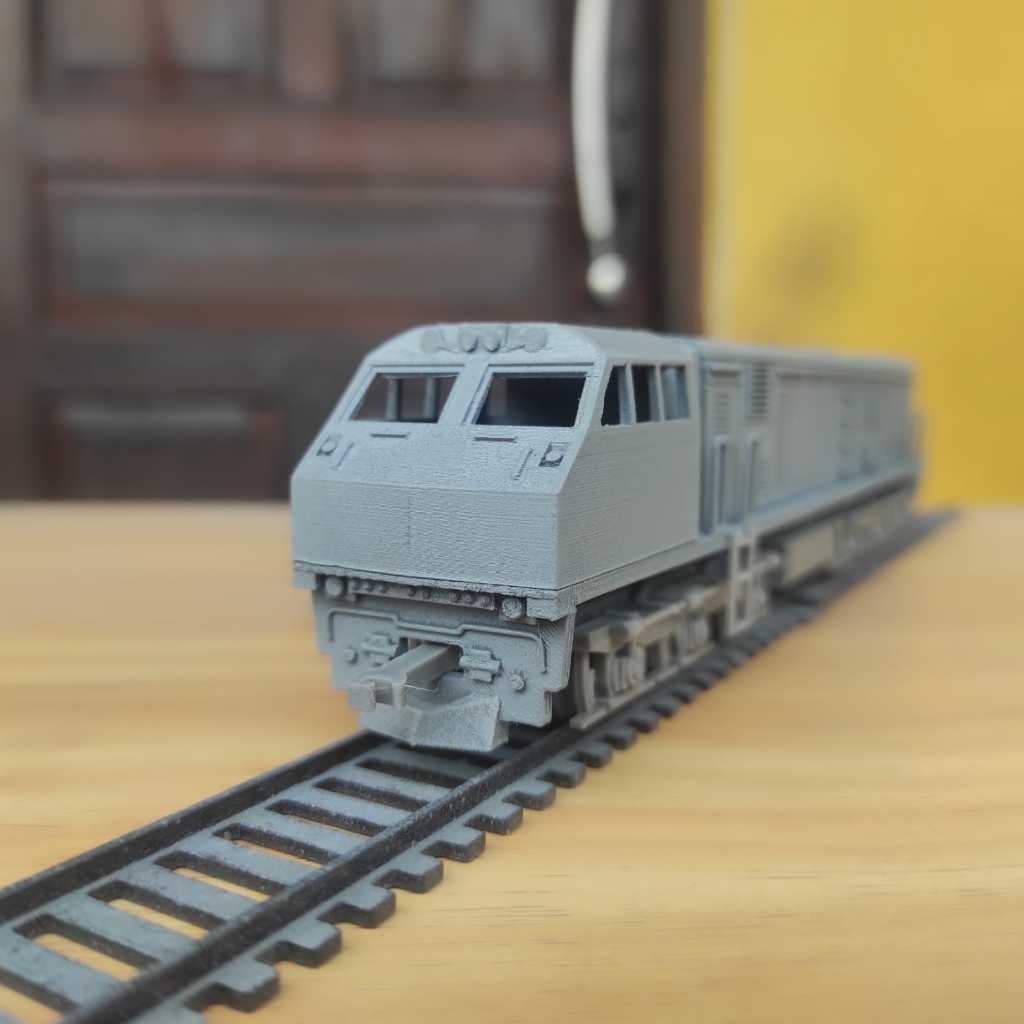 Miniatur kereta api lokomotif CC203 Unpaint