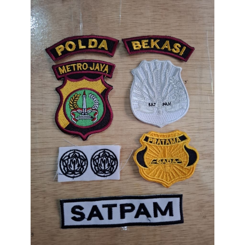ATRIBUT SATPAM BORDIR LOGO POLDA REQUEST