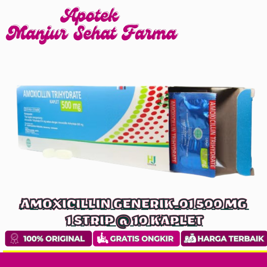 AMOXICILLIN GENERIK_01 500 MG 1 STRIP @ 10 KAPLET