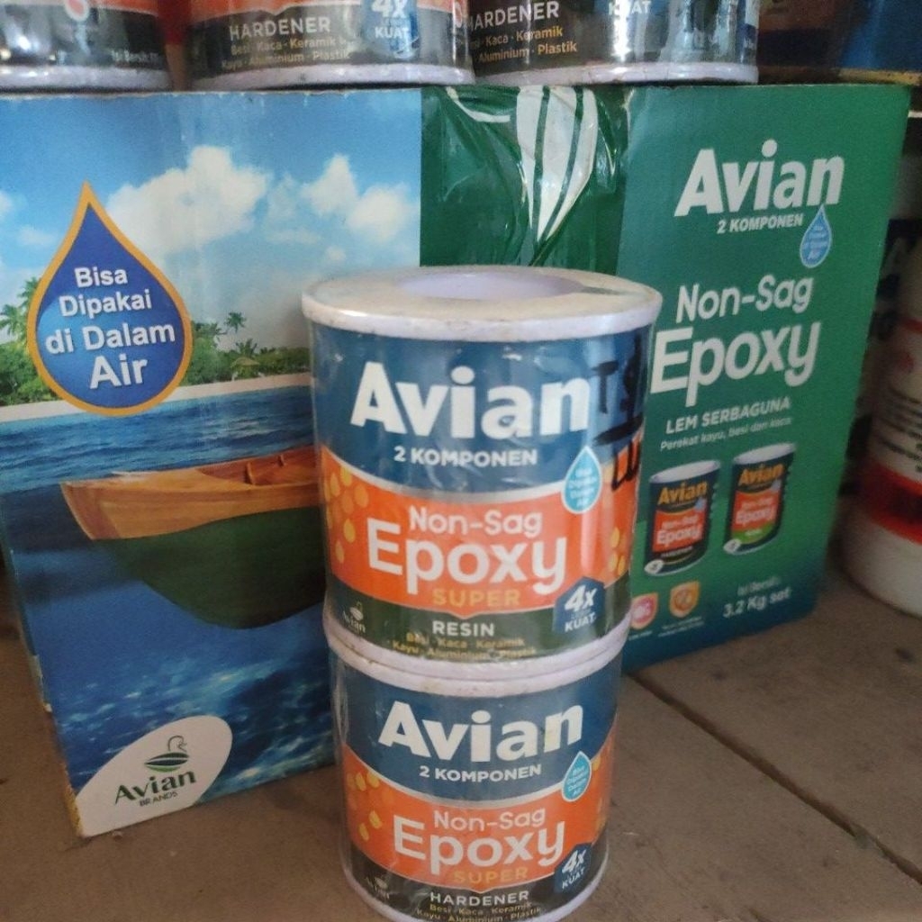 Lem epoxy non sag Avian super/lem 2 komponen lem kapal epoksi