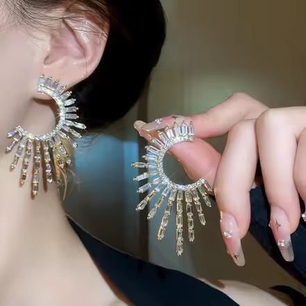Anting Mewah Anting Pesta Anting Juntai Mewah Perhiasan Aksesoris Pesta