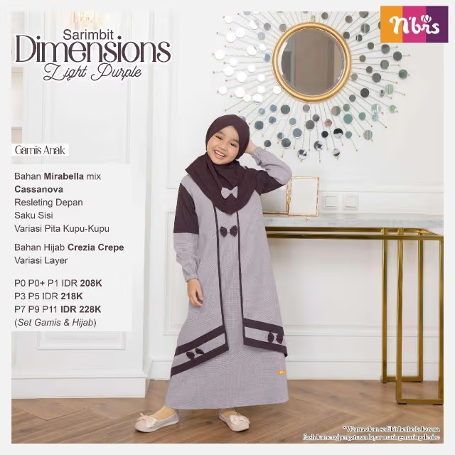 DIMENSION GAMIS ANAK NIBRAS SARIMBIT 2022