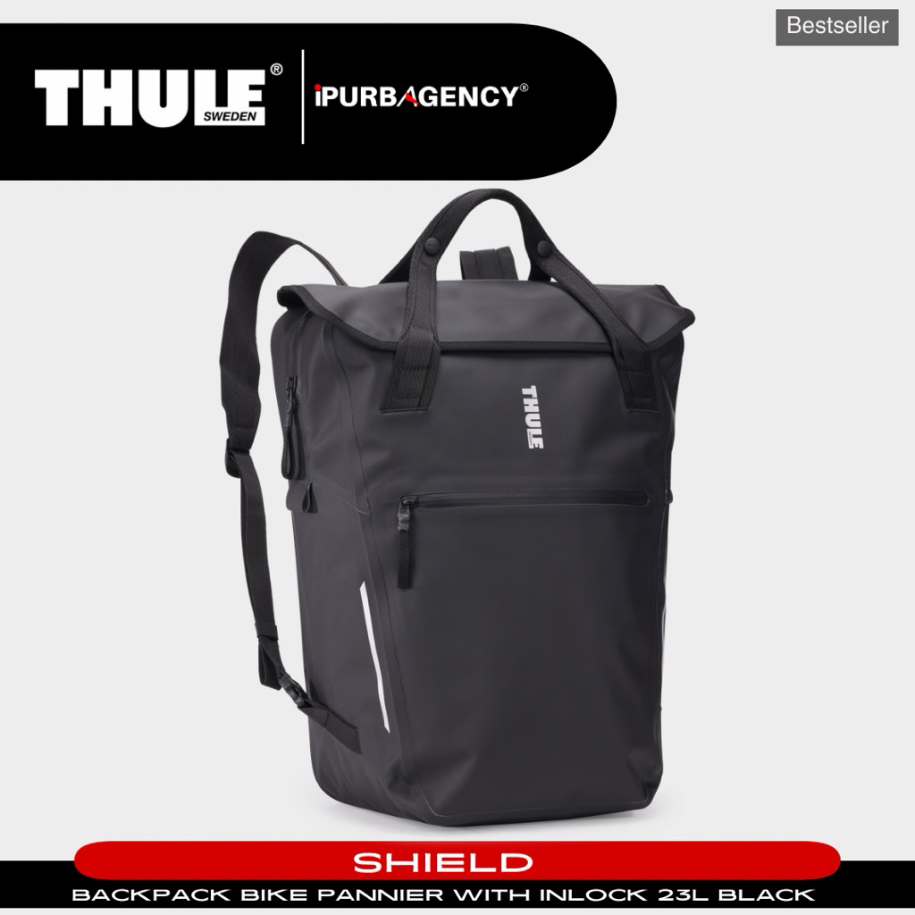 Thule Shield 23L (Tas pannier sepeda ransel for InLock system 3205487) Black 3205480/Mid Blue 320548