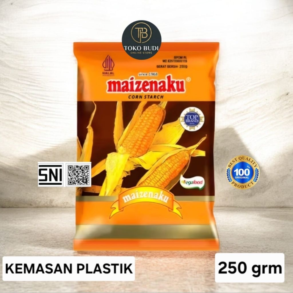 Tepung Jagung Maizenaku 250gr - Halus, Putih, Tidak Berbau