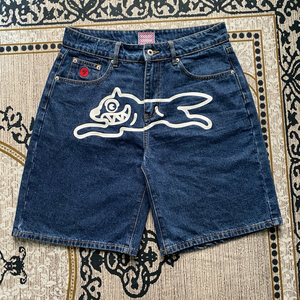 BBC Ice Cream Running Dog Triple Scoop Denim Shorts