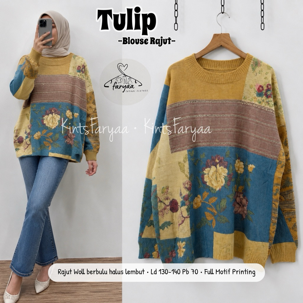 RAJUT BLOUSE / RAJUT OVERSIZE / RAJUT HALUS / BLOUSE CEWEK / ATASAN WANITA / RAJUT BKK