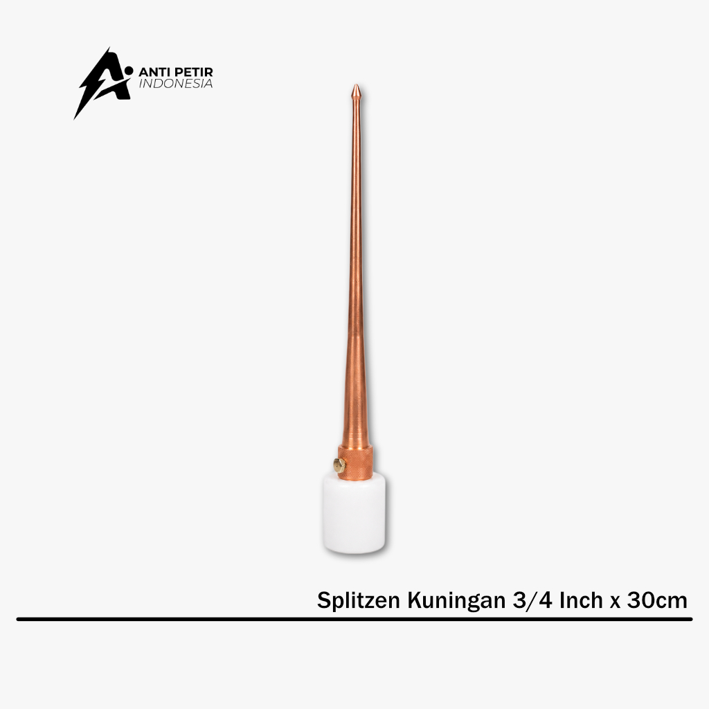 Anti petir rumah / Anti petir konvensional Splitzen Kuningan 3/4 x 30cm