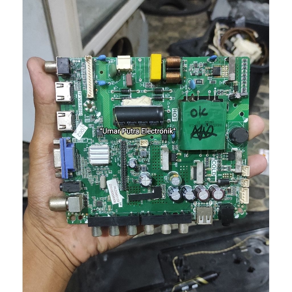 MB MainBoard Tv Led POLYTRON PLD24D123 Ori Cabutan Normal TESTED