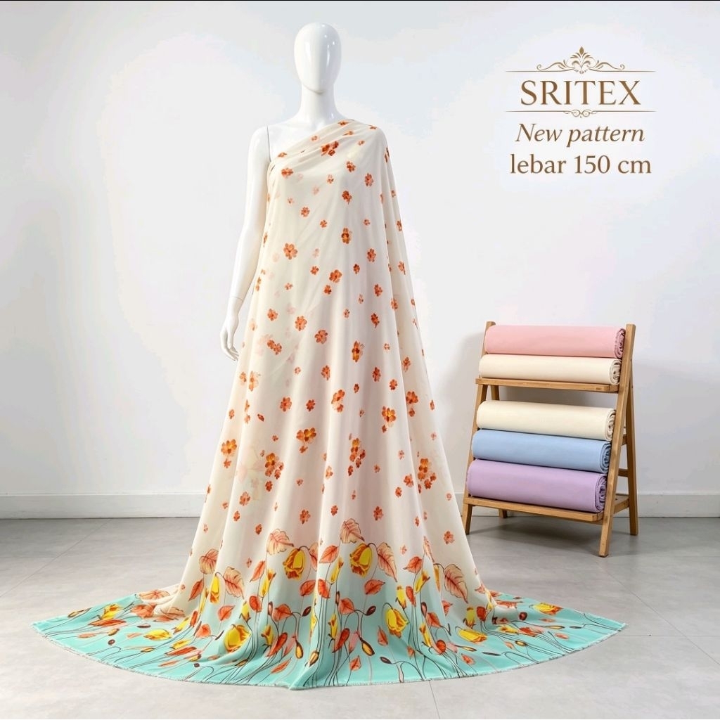 kain sifon motif - kain sifon cantik - kain chiffon sutra - kain sifon motif