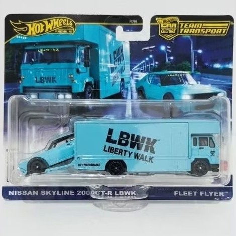 HOTSWHEELS TEAM TRANSPORT NISSAN SKYLINE 2000T-R LBWK