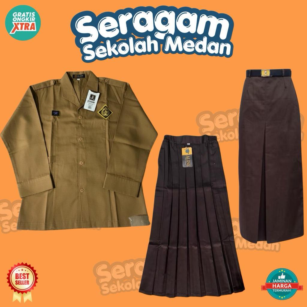 SERAGAM SEKOLAH PRAMUKA SMP SMA SETELAN PRAMUKA SMP SMA BAJU PRAMUKA SMP SMA TALI SAMPING BAJU PRAMU