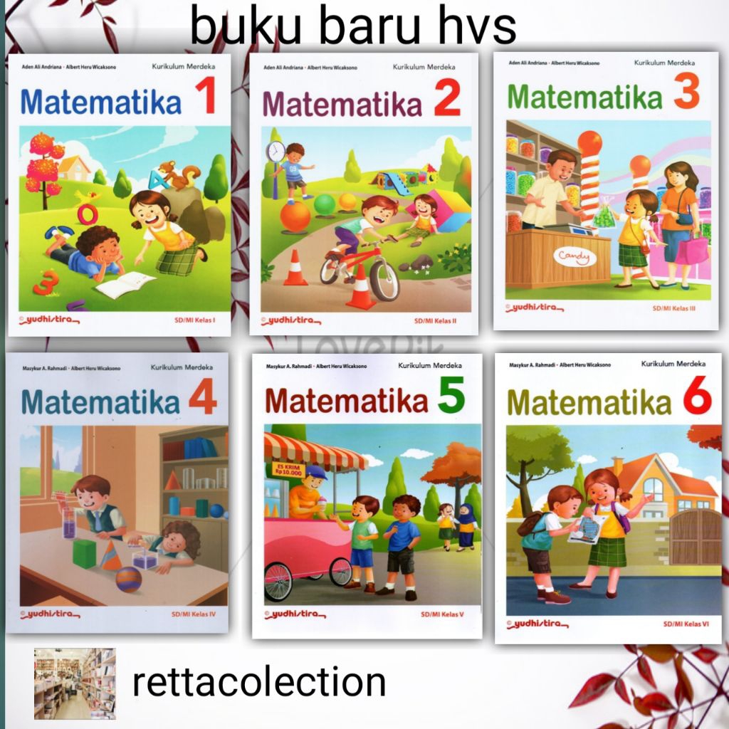 matematika untuk SD/mi kelas 1,2,3,4,5,6 Aden Ali Andriana,Masykur a.rahmadi kurikulum merdeka yudis