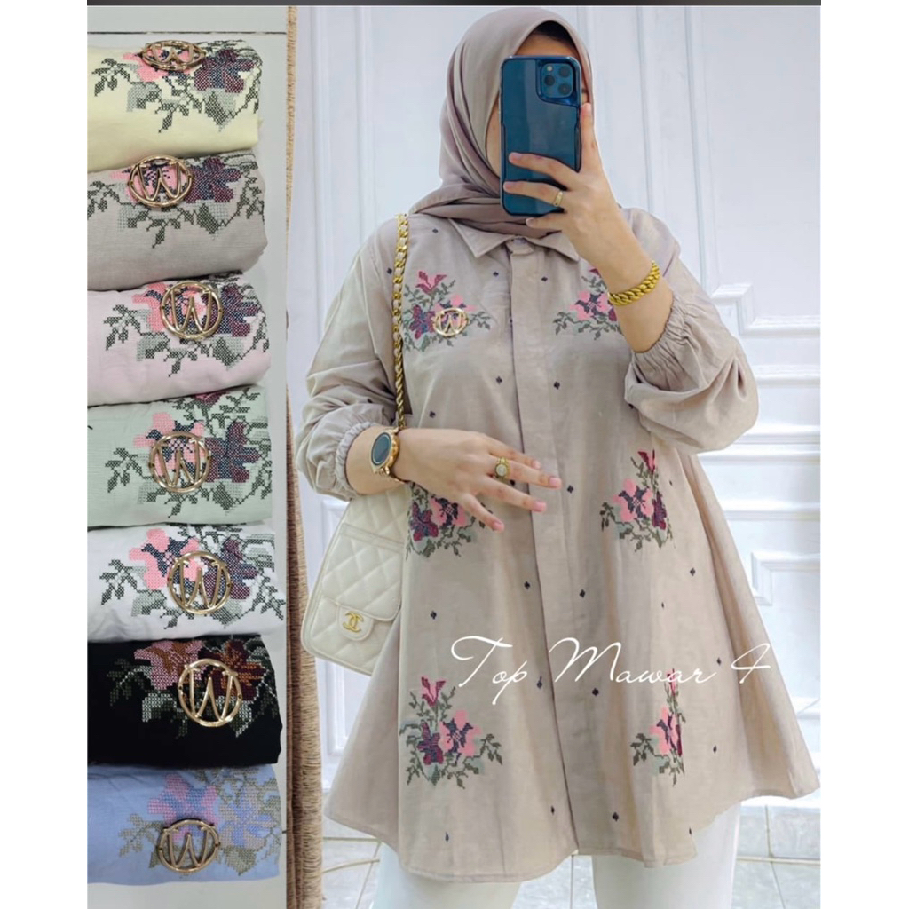 Winody top mawar atasan / atasan winody top mawar  / atasan top Winody mawar