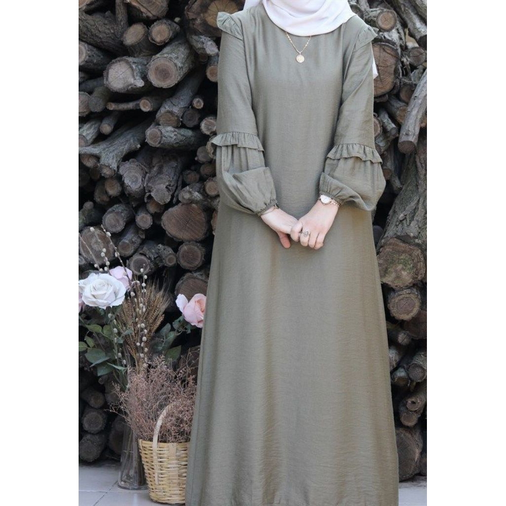 Gamis katun.Gamis polos.Gamis harian adem.Gamis simple.Gamis elegan