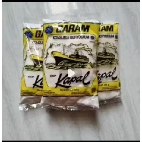 Garam Beryodium Cap Kapal 250g - Garam Dapur Beryodium Praktis untuk Memasak