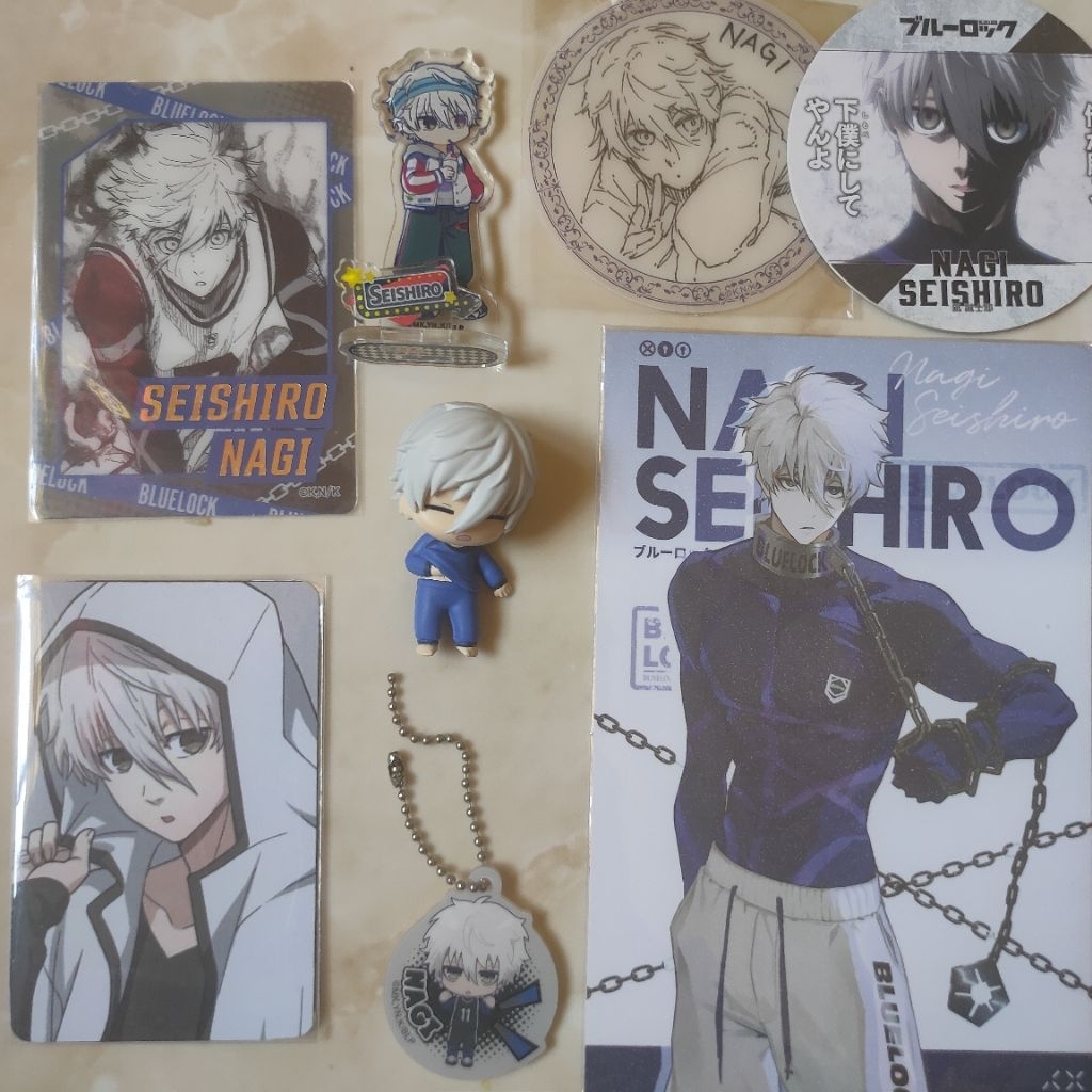 Official Blue Lock Chibigurumi Nagi Seishiro Merch Clear Card Keychain Coaster Acrylic Standee Actio