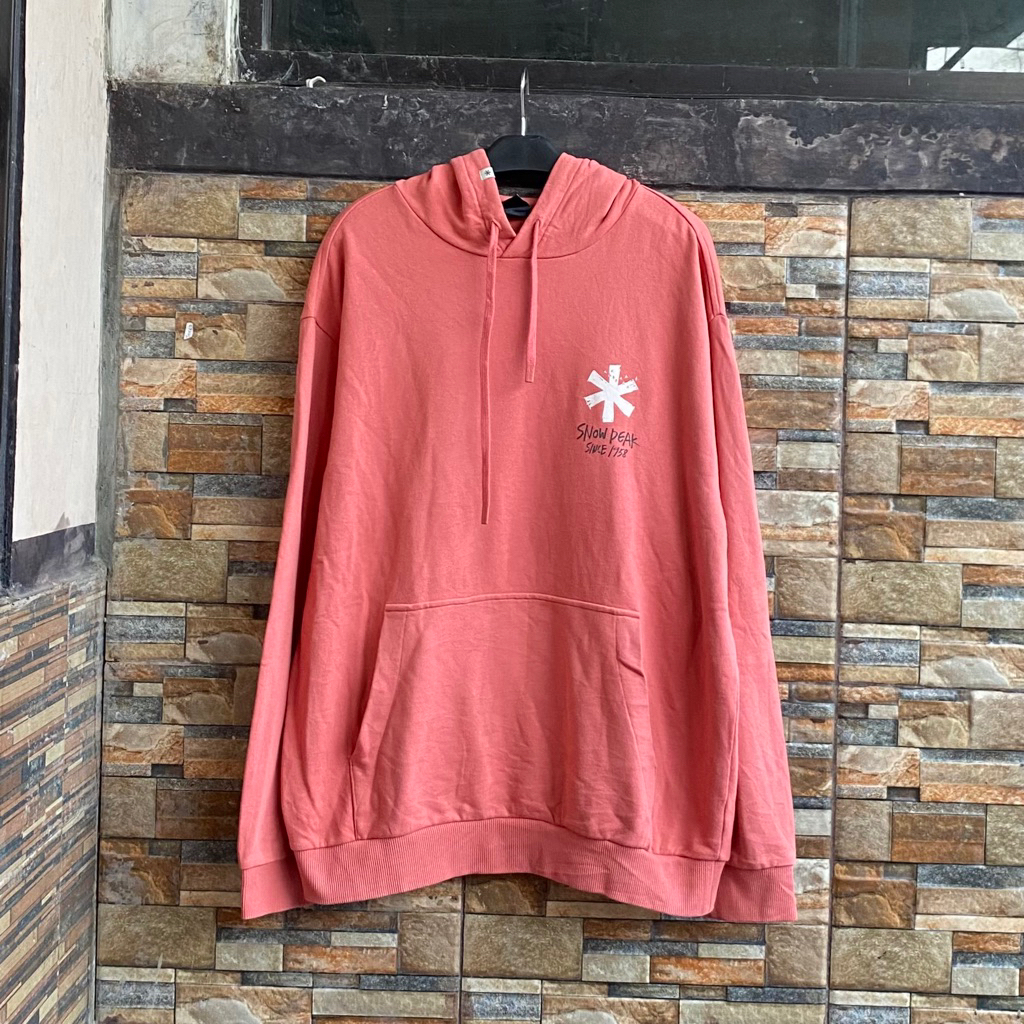 [Termurah] Snow Peak Sweatshirt Hoodie Pink Color Back Kit Big Logo Good Condition