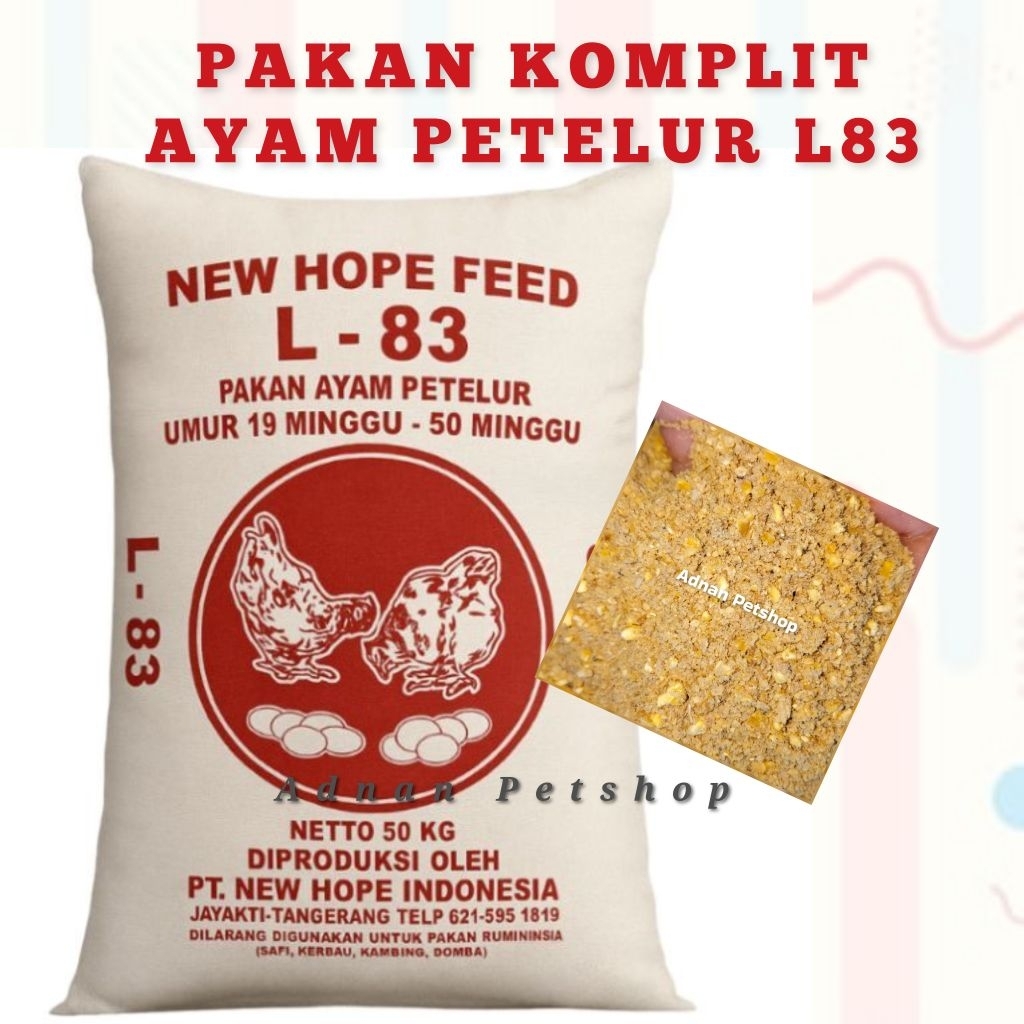 PUR / PAKAN KOMPLIT AYAM PETELUR L83 NEW HOPE TERMURAH