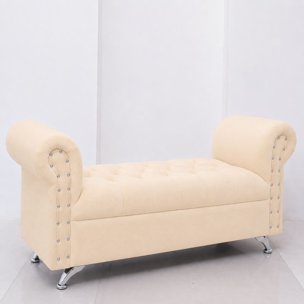 Sofa Bench Tangan Minimalis Sofa Ruang Tamu Sofa Panjang Chaise Lounge + 2 Bangku Estetik & Nyaman