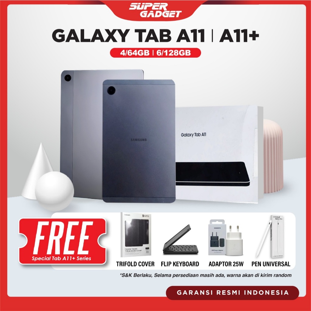 Samsung Galaxy Tab A11 A11+ Wifi 4G 5G 4/64 GB 6/128 GB 4GB 64GB 128GB Tablet