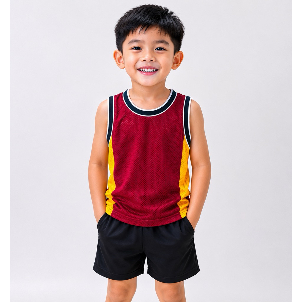 Singlet Jaring Anak / Baju Singlet Anak / Baju Jaring Anak / Baju Olahraga Anak