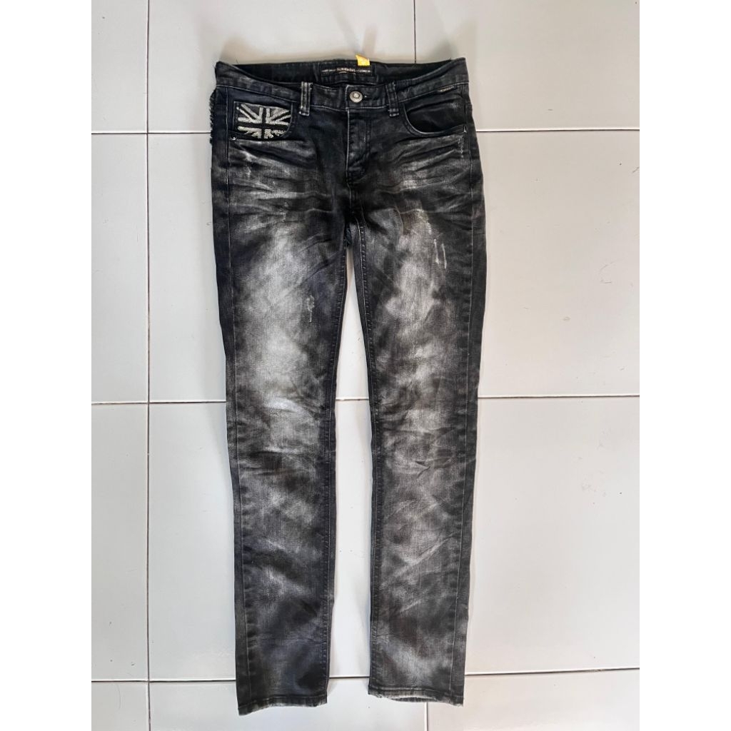 Celana Vintage Y2k washed denim Glamarous x if six was nine