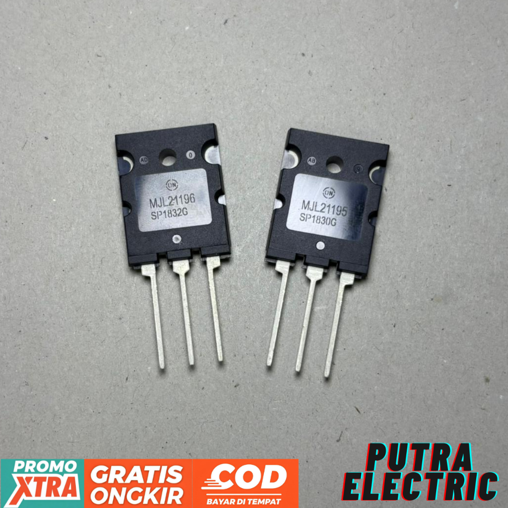 TR TRANSISTOR MJL 21195 A & MJL 21196 A SET ASLI ORIGINAL MJL21195 21196