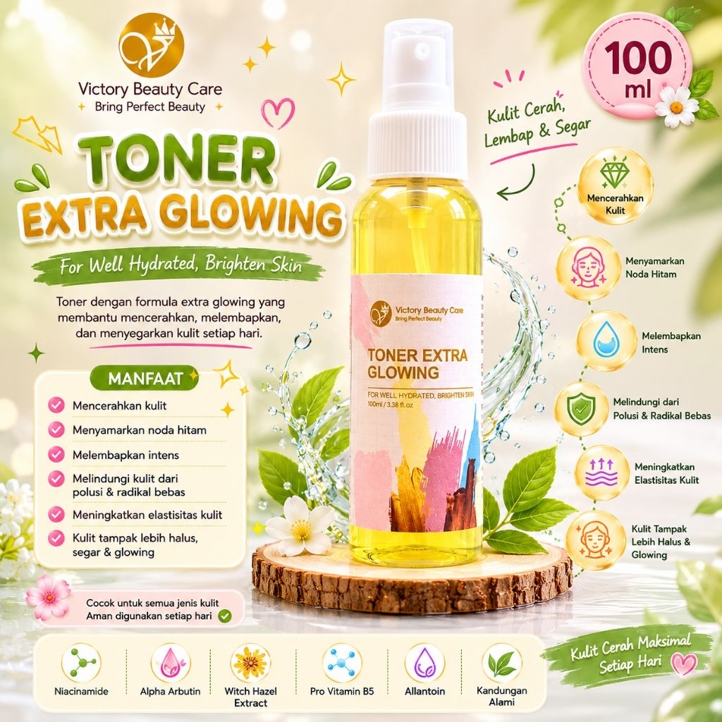 TONER EXTRA GLOWING /TONER WHITENING / VBC / VICTORY BEAUTY CARE