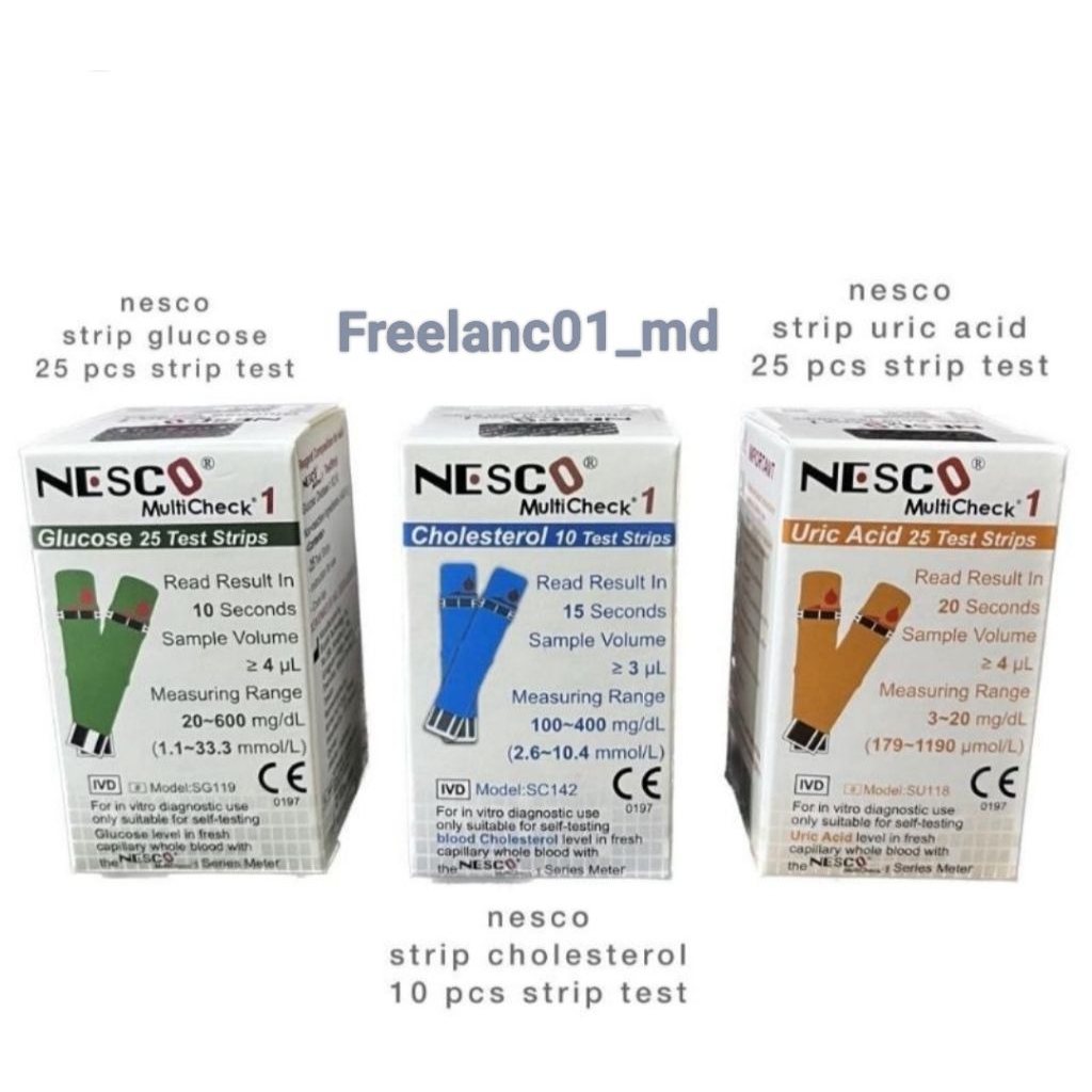 TEST STRIP NESCO LENGKAP - Strip Test Nesco 1paket