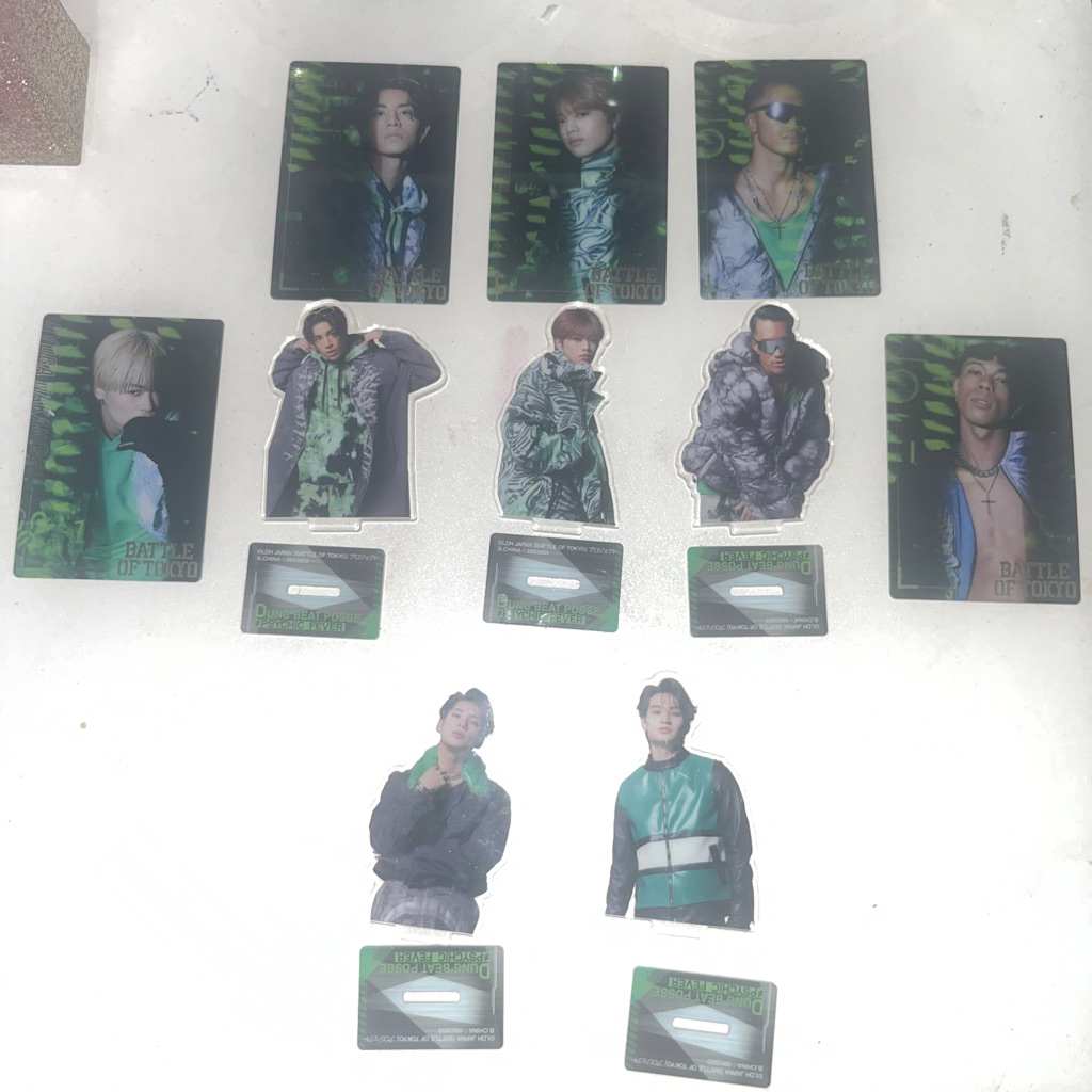 PSYCHIC FEVER PC / TRADING CARD + STANDEE BATTLE OF TOKYO CODE EXILE JR BOT DUNG BEAT POSSE