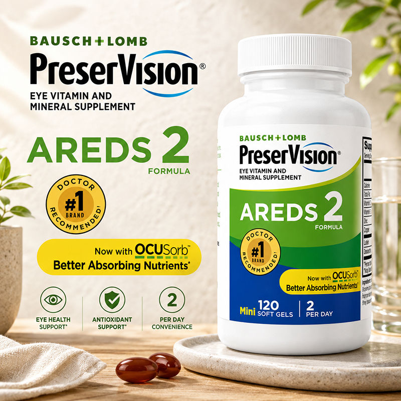 PreserVision AREDS 2 Eye Vitamins 120 Softgels(Minigels)