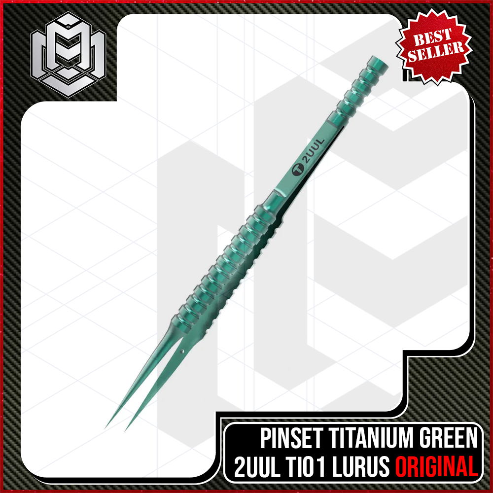 Pinset 2uul Titanium Green T101 Lurus / T202 Bengkok Titanium Green / pinset 2uul titanium / Pinset 