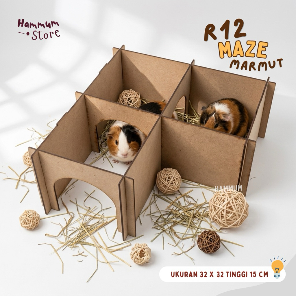 Maze Marmut R12 | Maze Landak | Maze Guinea Pig | Terowongan Marmut | Mainan Marmut | Rumah Marmut |