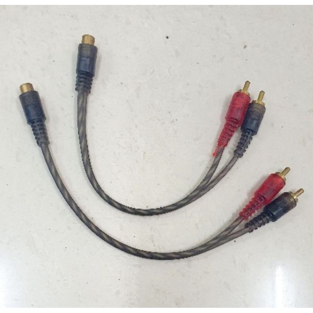 Kabel RCA Cabang 2Male 1Fmale / Kabel Y