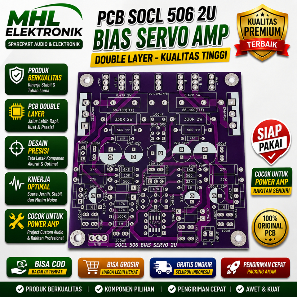 PCB SOCL 506 Model 2U 506 2U TEF BIAS SERVO Dual Double layer