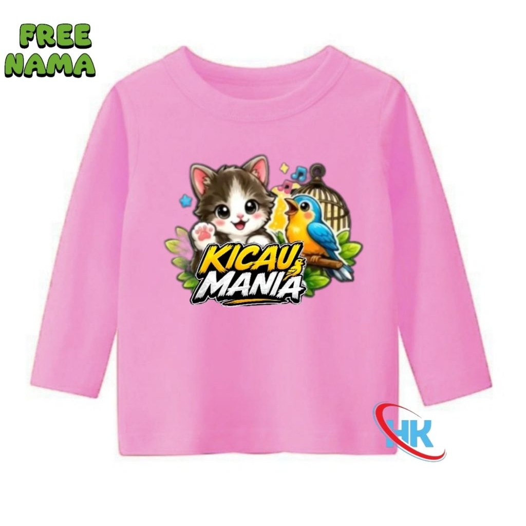 Kaos Anak Karakter KICAU MANIA Atasan Lengan Panjang
