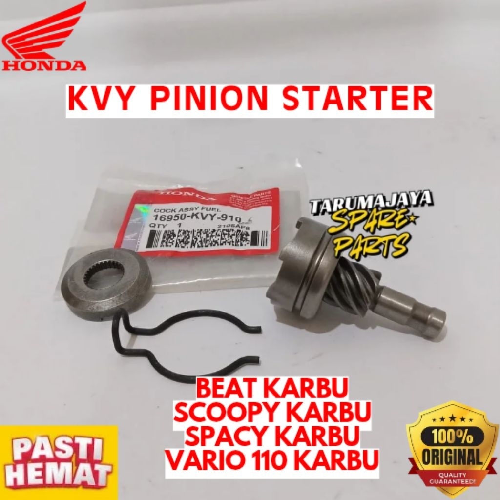 PINION STARTER ORIGINAL HONDA KODE KVY, PINION STARTER BEAT KARBU PINION STARTER SCOOPY KARBU, PINIO