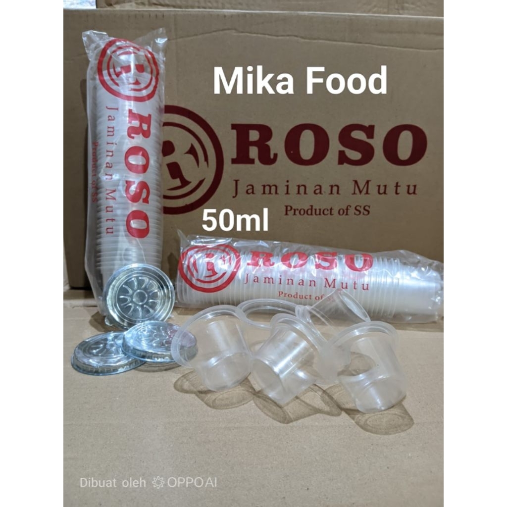 Harga perdus Cup Jelly Agar Puding 50ml 65ml 130ml + Tutup Isi 2000set / Cup Plastik Puding