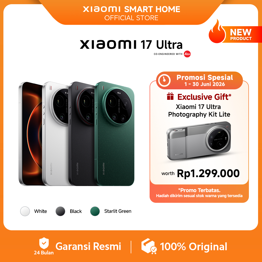 Xiaomi 17 Ultra (16GB/512GB) (16GB/1TB) Leica 200MP 75–100mm Telefoto | Kamera Ultra Dinamis 1 Inci 