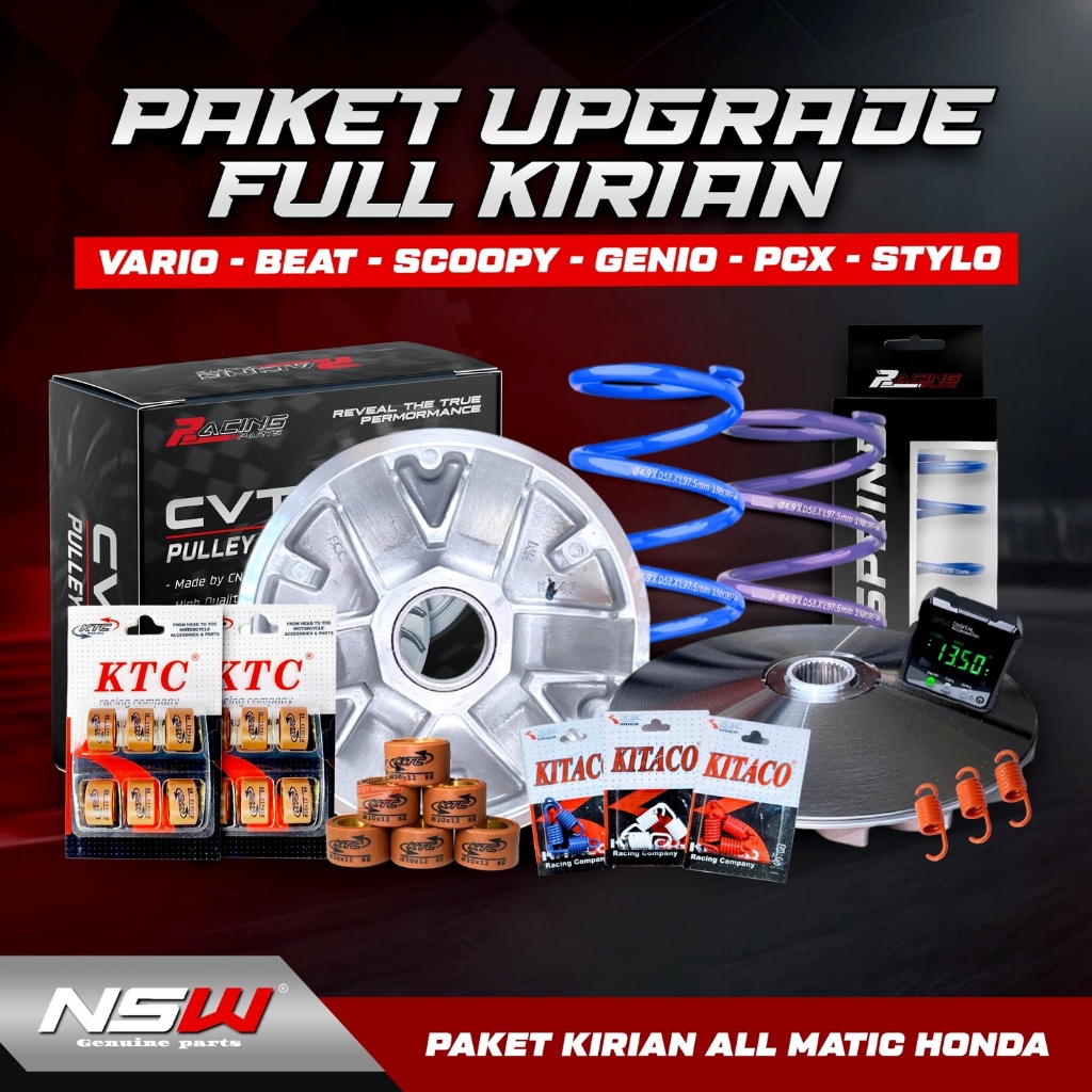 Paket Kirian CVT Beat Fi Esp Scoopy Fi Esp Kirian Cvt Beat Upgrade Rumah Roller Pulley Bubut Deluxe