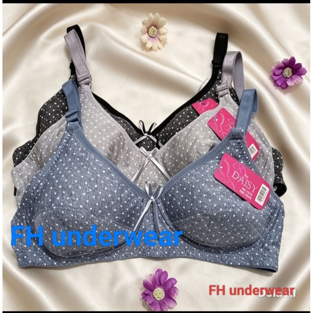 Grosir Bra daisy polkadot 7070 busa tipis tanpa kawat