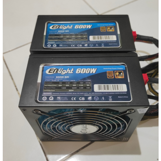 Power Supply Komputer/Psu PC Pure Semi Modular Enlight 600W 80+ Bronze