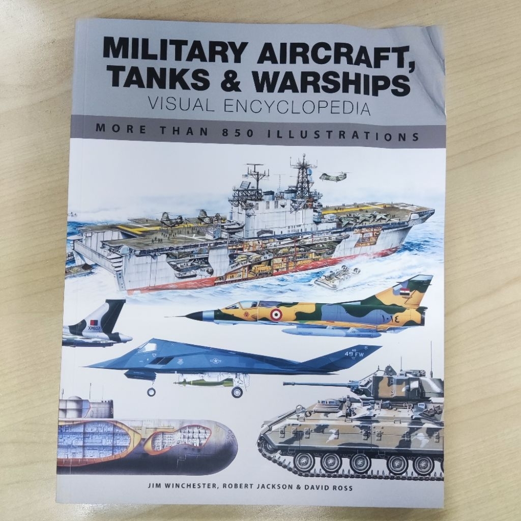 BUKU IMPOR MILITARY AIRCRAFT TANKS & WARSHIPS ENCYCLOPEDIA ORIGINAL PAPERBACK BOOK