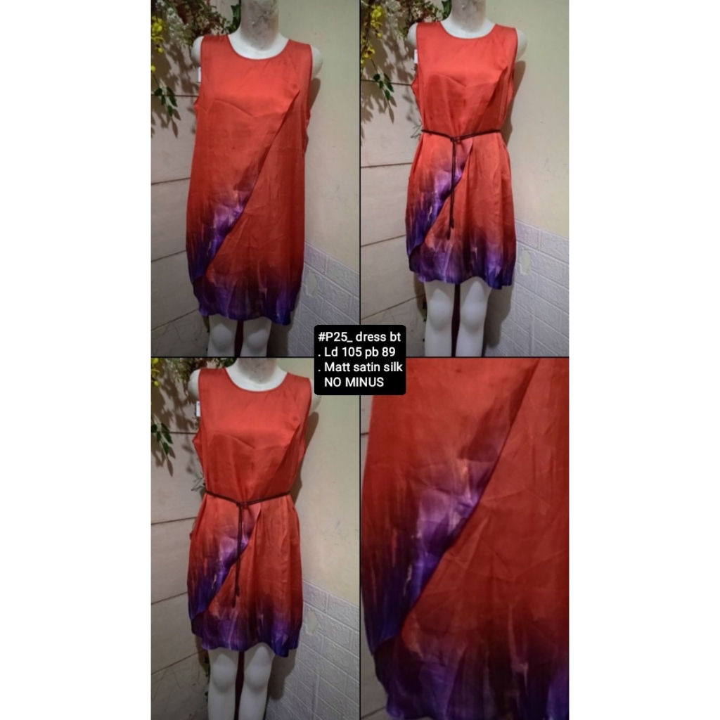 dress merah bata pl